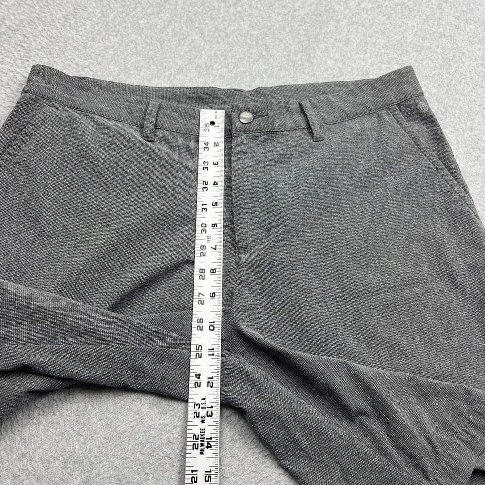 Adidas Crosshatch Shorts Mens 36 Grey Golf Performance Stretch Flat Chino HA1462